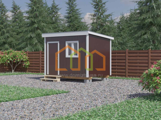 Металлическая бытовка для дачи эконом Мак (С)